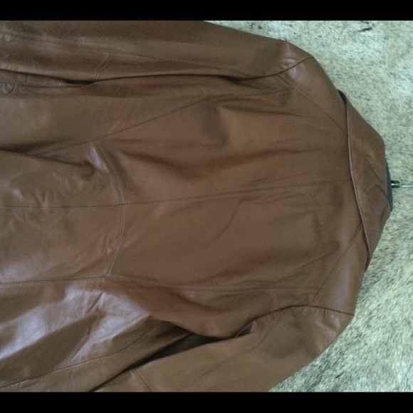 Chic soft retro leather jacket - Picture 3 of 9